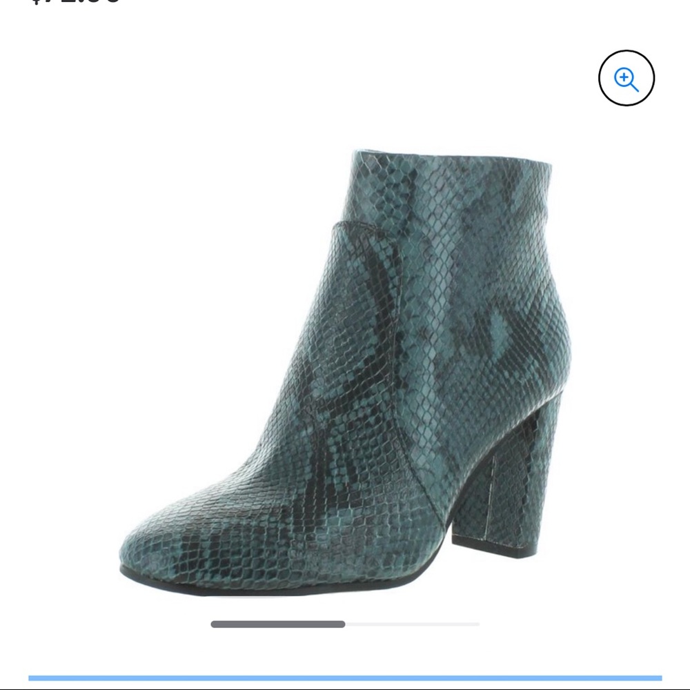 VINCE CAMUTO Sanstan bootie dark teal snake leather -6.5-NIB! - Picture 1 of 8